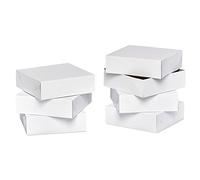 American Greetings Boîtes cadeaux carrées blanches avec couvercles, pour la Saint-Valentin, les anniversaires et toutes les occasions, (6 boîtes, 22,9 x 22,9 cm)