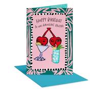 American Greetings Carte d'anniversaire féminine pour meilleure amie conçue par Bouffants et Broken Hearts (Loyalty is Fierce)