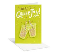 American Greetings Carte d'anniversaire Queer, carte d'anniversaire fierté pour amis ou famille LGBTQIA+ (Real Radiant)