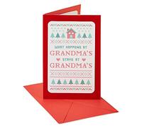 American Greetings Carte de Noël humoristique pour grand-mère (What Happens at Grandma's Stays at Grandma''s)