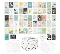 American Greetings Kathy Davis Designs Assortiment de 60 cartes de vœux toutes occasions avec boîte de rangement, séparateurs, enveloppes et sceaux