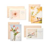 American Greetings Lot de 12 Cartes pour condoléances, avec enveloppes, (français non garanti), motifs floraux