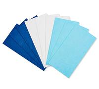 American Greetings Lot de 125 feuilles de papier de soie en vrac (bleu et blanc) pour anniversaires, mariages, fêtes prénuptiales, fêtes prénatales, remise de diplôme et toutes les occasions
