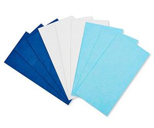 American Greetings Lot de 125 feuilles de papier de soie en vrac (bleu et blanc) pour anniversaires, mariages, fêtes prénuptiales, fêtes prénatales, remise de diplôme et toutes les occasions