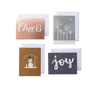 American Greetings Lot de 20 cartes de Noël et de vacances dans une boîte avec enveloppes, mélange métallique