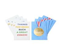 American Greetings Lot de 8 cartes de remerciement avec enveloppes pour entraîneur, médaille numéro 1