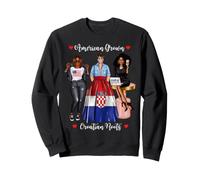 American Grown Croatian Roots Noir Femmes Africaines Sweatshirt