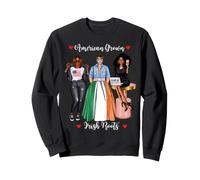 American Grown Irish Roots Noir Femme Africaine Sweatshirt
