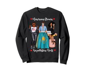 American Grown Kazakhstani Roots Noir Femmes Africaines Sweatshirt