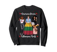 American Grown Lithuanian Roots Noir Femmes Africaines Sweatshirt