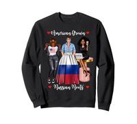 American Grown Russian Roots Noir Femmes Africaines Sweatshirt