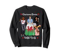 American Grown Welsh Roots Noir Femme Africaine Sweatshirt