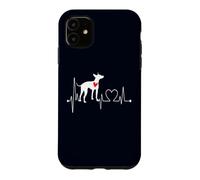 American Hairless Terrier Heartbeat EKG Funny Dogs My Cardio Coque pour iPhone 11