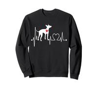 American Hairless Terrier Heartbeat EKG Funny Dogs My Cardio Sweatshirt