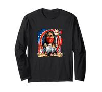 American Heritage Bison Native Indian Pride Manche Longue
