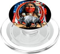 American Heritage Bison Native Indian Pride PopSockets PopGrip pour MagSafe