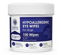 American Kennel Club Lot de 100 lingettes pour Les Yeux d'animaux de Compagnie pour Chiens et Chats - Détachant et nettoyant pour décharge oculaire - Lingettes de toilettage hypoallergéniques (Non