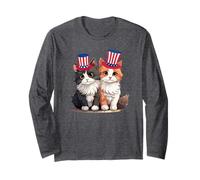 American Kitty Patriotic Cat Classic Manche Longue