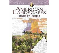 American Landscapes Color by Number Adult Coloring Book