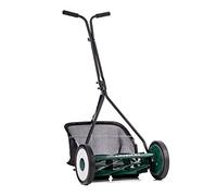 American Lawn Mower Company 1725-16GC 16-inch 7-Blade Reel Mower with Grass Catcher, Specialty Grass Mower, Green
