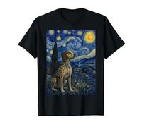American Leopard Hound Dog Van Gogh Nuit étoilée T-Shirt Graphique avec Valeur