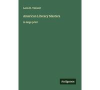 American Literary Masters: in large print