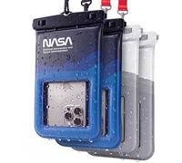 American Logic NASA Pochette étanche Smartphone - AirLock™ (Lot de 4, XL) | Écran tactile sous l'eau | Étanche 20 m | Produit officiel NASA | Flottante K24 | PVC renforcé | Presque tous les mobiles