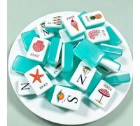 American Mahjong Set with Jokers Racks 160 Pastel Tri-Color Tiles