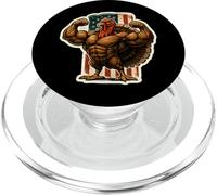 American Mascular Turquie Muscles Flexibles Gym Thanksgiving PopSockets PopGrip pour MagSafe