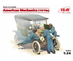 American Mechanics (1910s) (3 Figurines) (100% New Moules) 1:24 Plastique Model