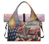 American Memorial Day Sac de sport avec compartiment à chaussures Sac fourre-tout pour salle de sport, yoga, voyage, couleur, L, Sac de voyage