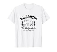American Midwest Badger State, États-Unis 1848 Wisconsin Proud T-Shirt