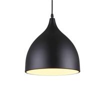American Minimalist Style Pendant Lamp, Creative Personalized 1-Head E27 Bar Ceiling Chandelier, Daily Home Decorative Lighting Fixture(Black,35cm)