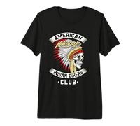American Motorcycle Indian Bikers Club - Chopper Biker T-Shirt Haut de Gamme