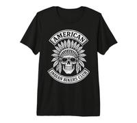 American Motorcycle Indian Bikers Club - Chopper Biker T-Shirt Haut de Gamme