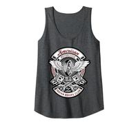 American Motorcycle Indian Bikers Club Moto Biker Débardeur, Femme, Chiné Foncé, M