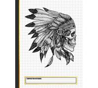 American Motorcycle Skull Native Indian Eagle Chief Vintage Composition Notebook