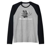 American Motorcycle Skull Native Indian Eagle Chief Vintage Manche Raglan