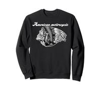 American Motorcycle Skull Native Indian Eagle Chief Vintage Sweatshirt
