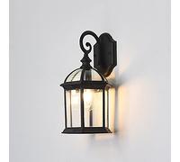 American Murd Retro Retro Industry Mur Lantern Black Die-Cast Aluminium Murce Murce Verre Verre étanche Lampe Murale étanche Éclairage extérieur pour Les magasins, Les Bars et Les Restaurants Made in