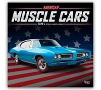 American Muscle Cars Official 2026 12 X 24 Inch (Hanging) Monthly Square Wall Calendar Foil Stamped Cover Plastic-Free