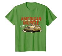 American Muscle Military Battlefield Tank Patriotique T-Shirt, Enfant, Herbe, 2 Ans