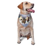 American Native Chieftain Tribe Écharpe triangulaire pour chiens et chats, bandana réglable pour animaux de compagnie et séances photo
