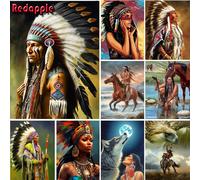 American of India Eagle Diamond Painting, Native Man, Cross Stitch Art, Mosaic Clan, Elder, Manage Handcraft, Home Decor 1