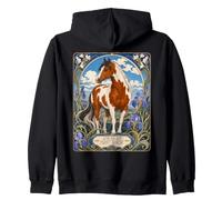 American Pinto Peinture Art Nouveau Amoureux des Chevaux Sweat à Capuche
