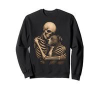 American Pit Bull Terrier Squelette Hug Gothic Dog Lover Art Sweatshirt