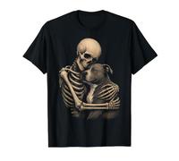 American Pit Bull Terrier Squelette Hug Gothic Dog Lover Art T-Shirt Graphique avec Valeur