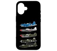 American Planes WW2 Warbirds P51 Mustang B-17 Fortress Cadeau Coque pour iPhone 16