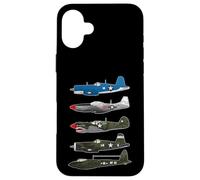 American Planes WW2 Warbirds P51 Mustang B-17 Fortress Cadeau Coque pour iPhone 16 Plus