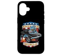 American Pride Classic Sixties Muscle Car Hot Rod, Dessin animé Coque pour iPhone 16